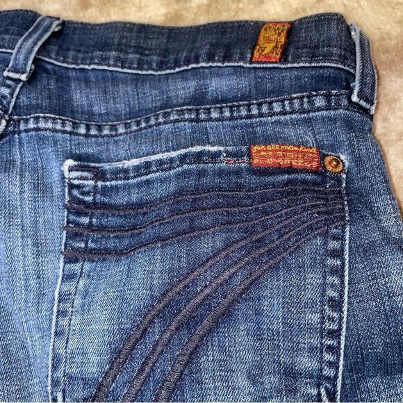 7 for all Man kind cropped Dojo jeans SZ 28" waist - Picture 5 of 10